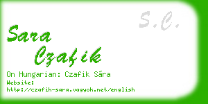 sara czafik business card